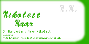 nikolett maar business card
